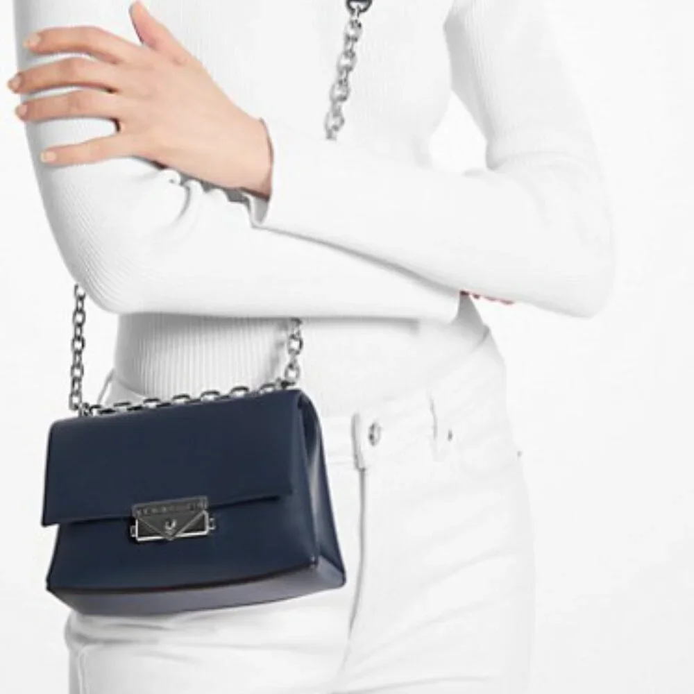 NWT Michael Kors Cece Small Crossbody Shoulder Bag Purse Navy Blue